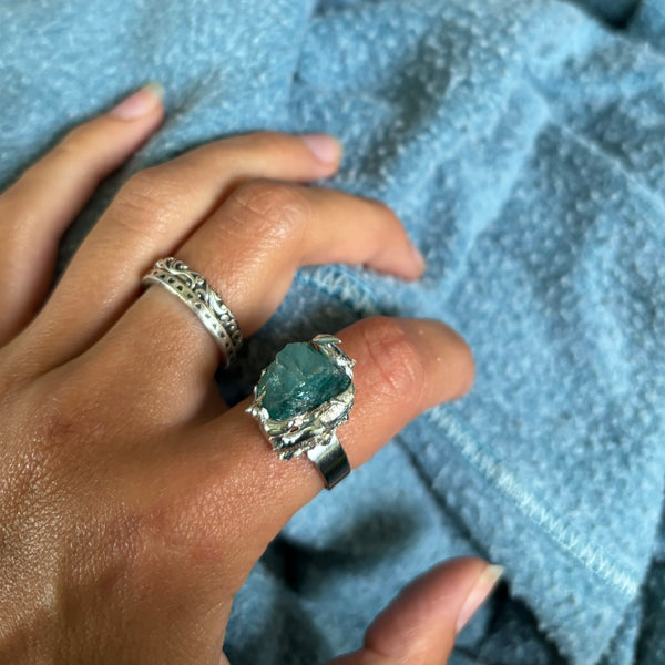 Blue Apatite ring