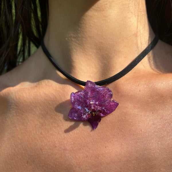 Real Orchid Necklace