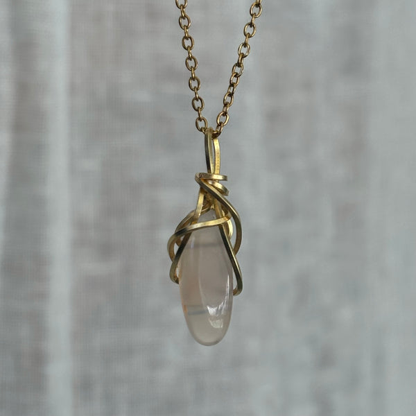 Tiny Light Carnelian necklace