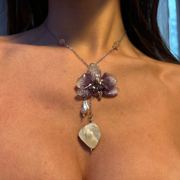 Real Orchid Necklace