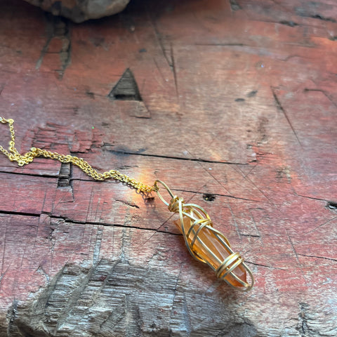 Tangerine Quartz Necklace