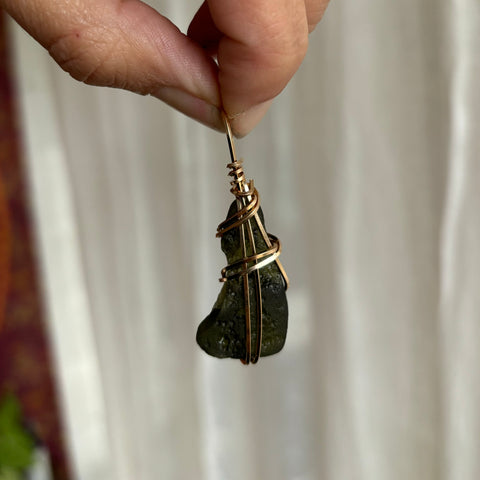 Moldavite (14K gold filled)