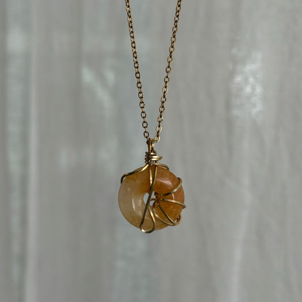 Yellow Jade Necklace