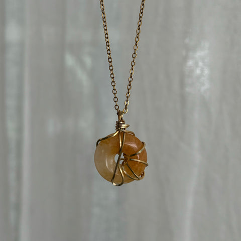 Yellow Jade Necklace
