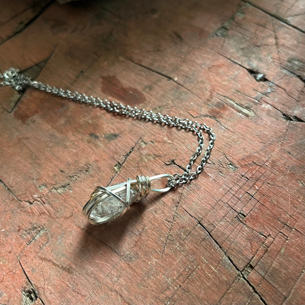 Herkimer Diamond Necklace (925 sterling silver)