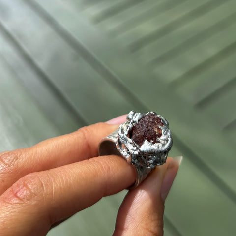 Strawberry Quartz ring