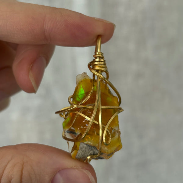 Large Ethiopian Opal necklace