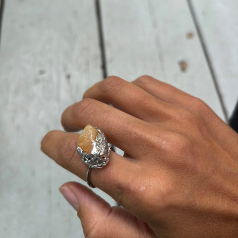 Yellow Calcite Ring