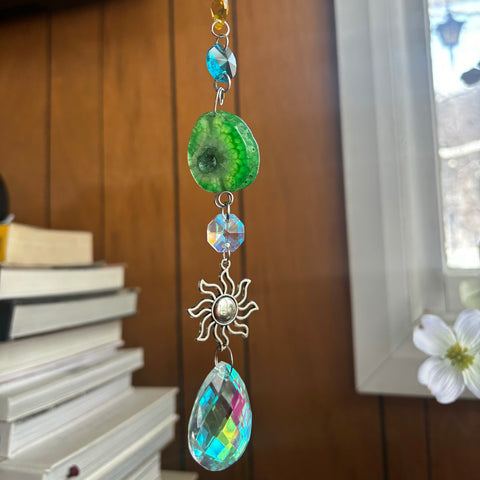 Sun Catcher Green Agate 𓆟𖦹꥟
