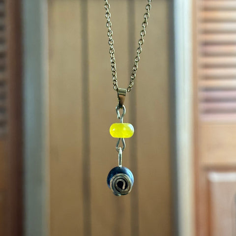 Yellow Agate and Imperial Jasper Necklace