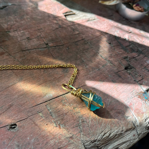 Blue Apatite Necklace