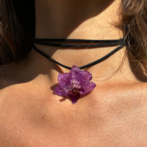 Real Orchid Necklace