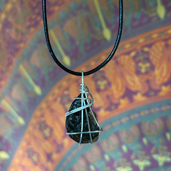 Moldavite Necklace (925 sterling silver)