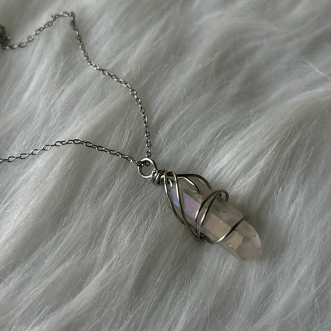 Angel Aura Quartz Necklace