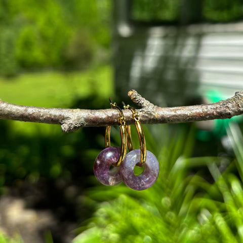 Amethyst Earrings (gold)
