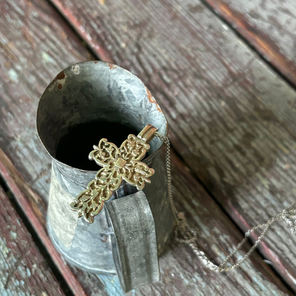 Trusting the Universe💌 (rare vintage filigree cross)