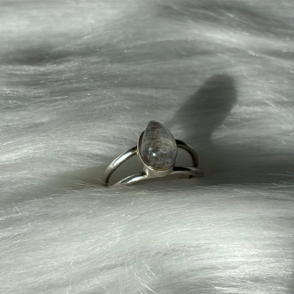 925 Sterling Silver Rainbow Moonstone Ring