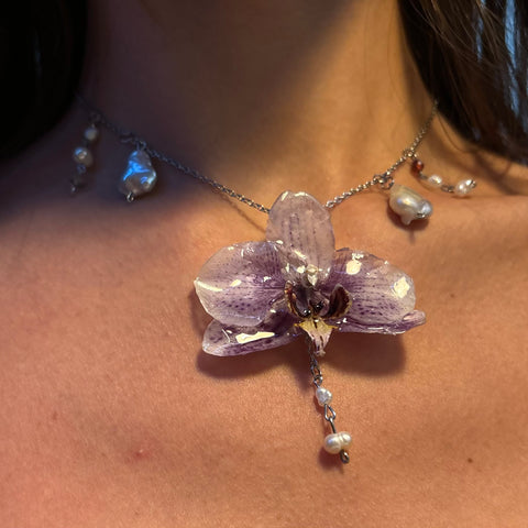 Real Orchid Necklace