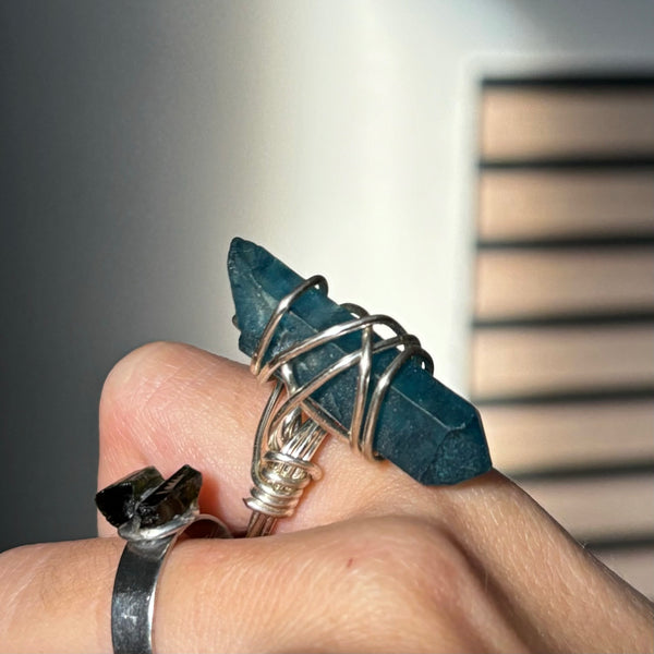 Blue Quartz Ring (size 5)