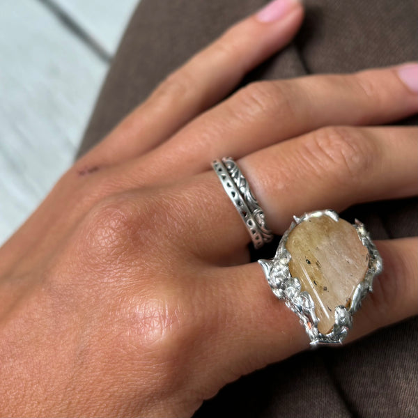 Yellow Danburite ring (adjustable)