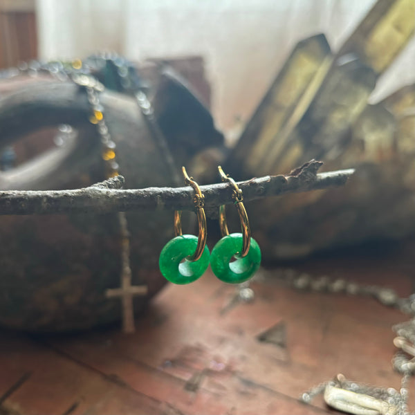 Green Agate Earrings