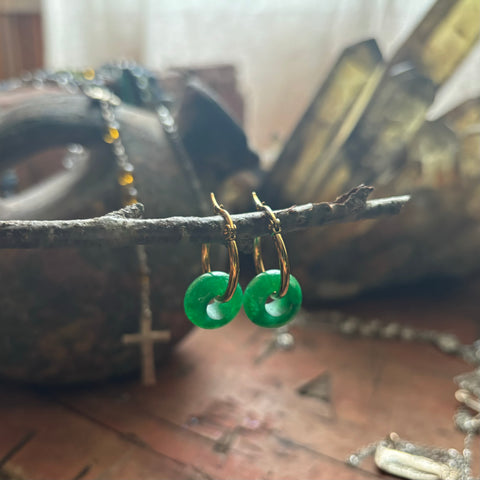 Green Agate Earrings