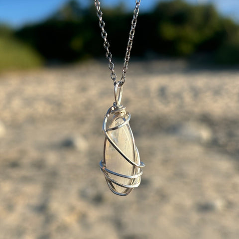 Rainbow Moonstone Necklace (925 sterling silver) blue sheen🌈