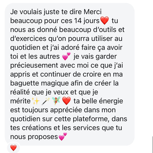 14 jours Challenge Manifestation