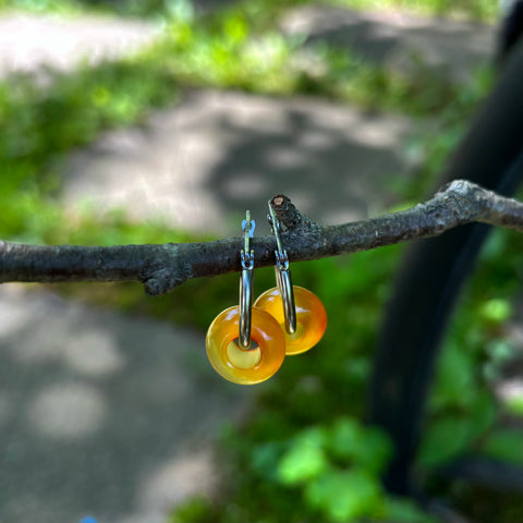 Carnelian Earrings (silver)