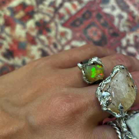 Ethiopian Opal ring (adjustable)