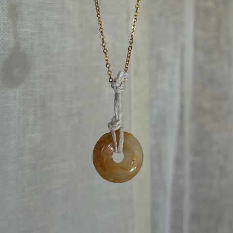 Yellow Jade Necklace