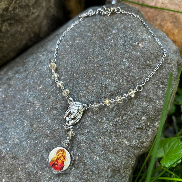 Evannah Anklet (made with vintage pieces)