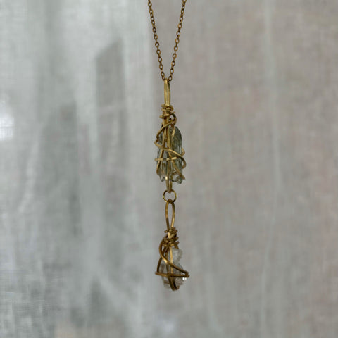 Two Crystals Necklace