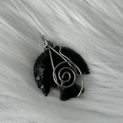 Arbre de la Vie (Black Obsidian Pendant)