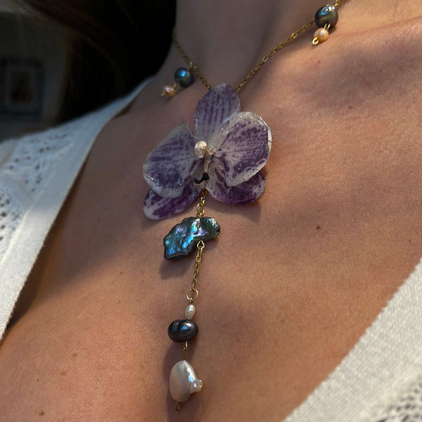 Orchid Flower Necklace