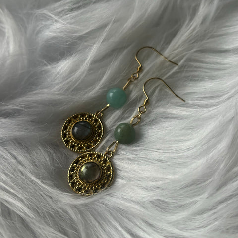 Fairy Earrings (Labradorite and Amazonite)