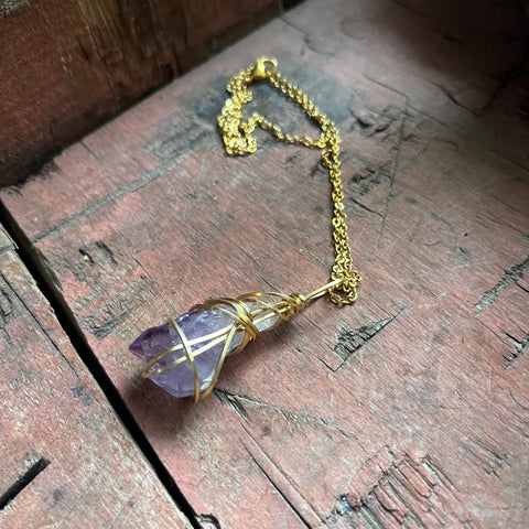 Amethyst Necklace (Medium-Large crystal)