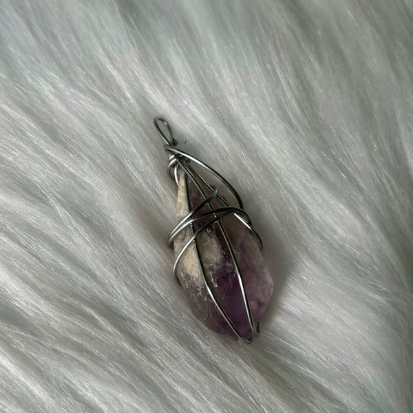 Amethyst Necklace (Large crystal)