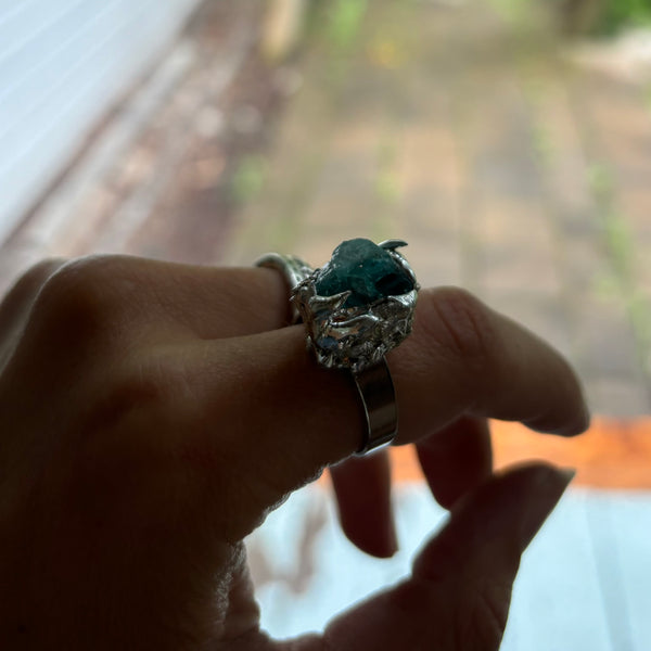 Blue Apatite ring