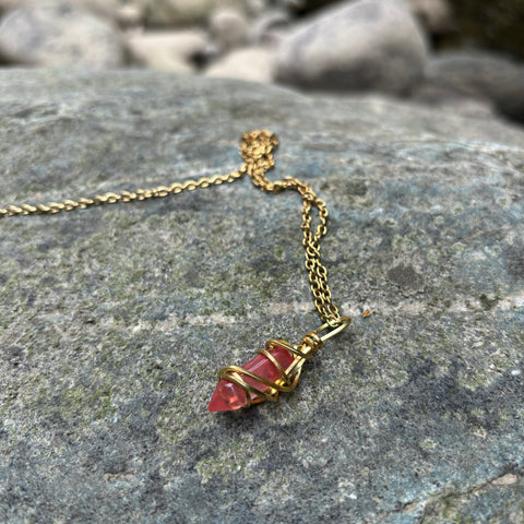 Cherry Quartz necklace