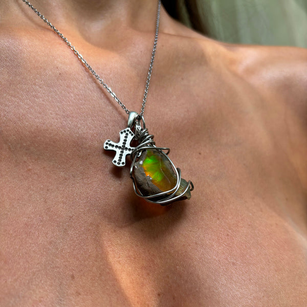 Ethiopian Fire Opal Necklace