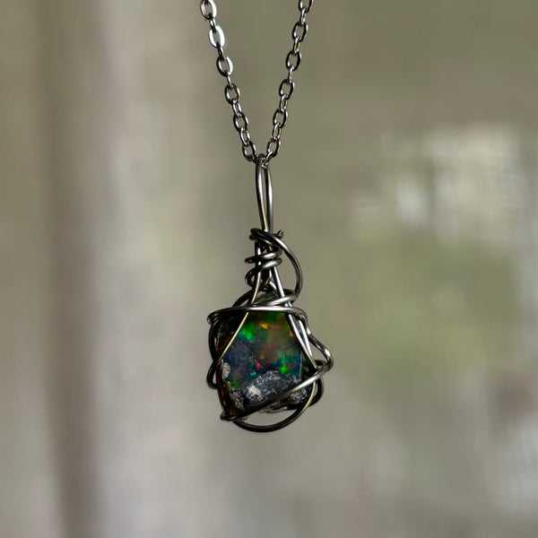 Ethiopian Opal Necklace (small crystal)
