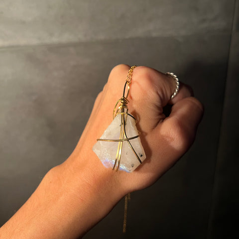 AAA Rainbow Moonstone Necklace