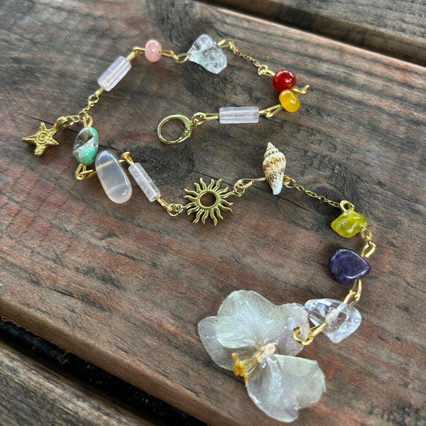 Hippie Mermaid (hair clip) *Real Orchid Flower🌸