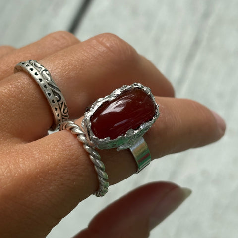 Red Agate Ring