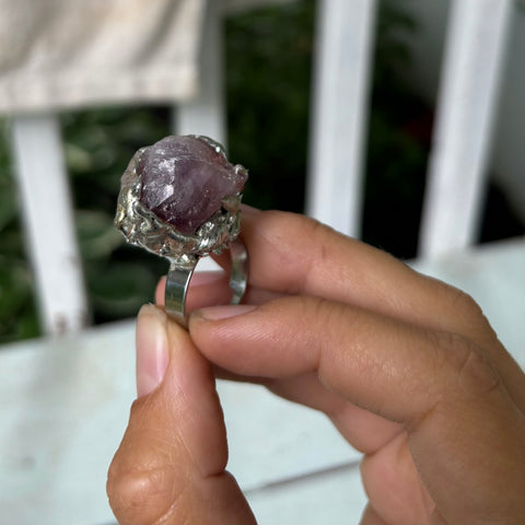 Amethyst ring (adjustable)