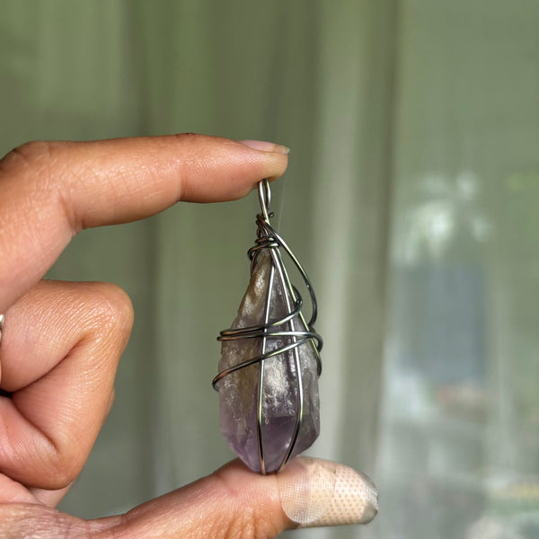 Amethyst Necklace (Large crystal)