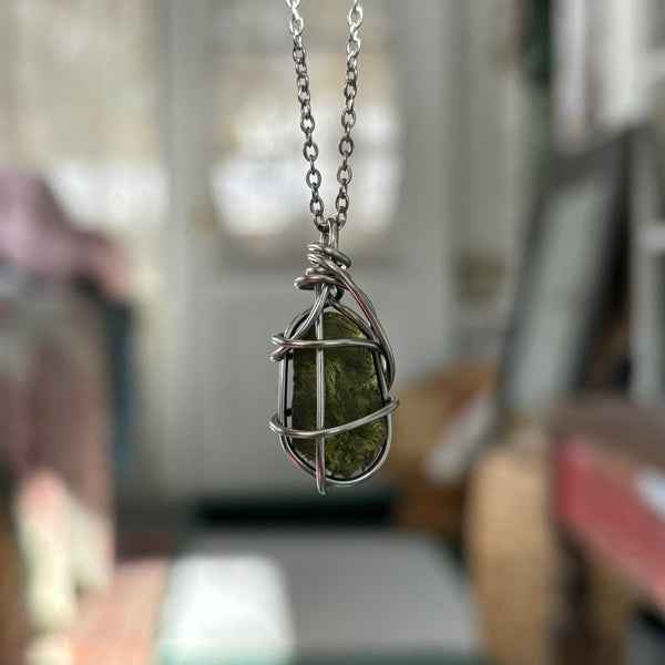 Moldavite Necklace (commande custom)
