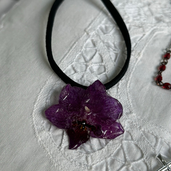 Real Orchid Necklace