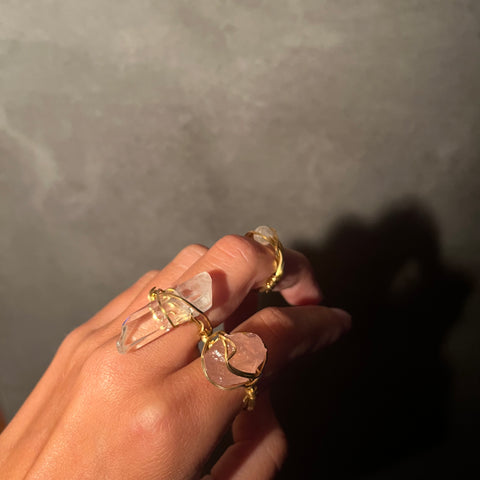 Rose Quartz Ring (size 6,5)